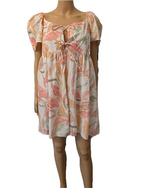 Abercrombie & Fitch Baby Doll Style Keyhole Floral Mini Dress, Size XLP